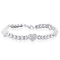 Sterling Silver Arrow Link Bracelet 7.5"