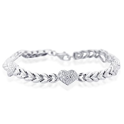 Sterling Silver Arrow Link Bracelet 7.5