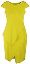 Petite Peplum Stretchy Fitted Cap Sleeves Sheath  Dress