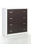 Babi Italia Scandi Two Tone 4 Drawer Dresser, White/Choc