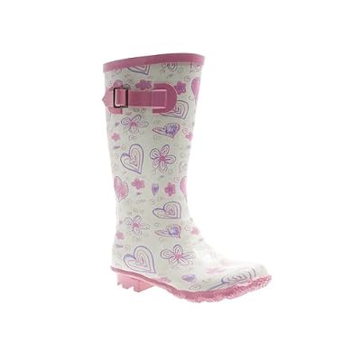 Priceless Girls Wellies Pink Heart Wellington Boots