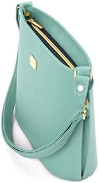 Ohraina Feminine Curvy Cut Crossbody Handbag Satchel Bag (Mint)