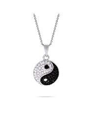 Sparkling Pave CZ Yin Yang Pendant