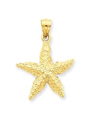 14k Gold Starfish Pendant
