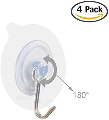 Nicedec 22lb / 10kg (Max) 4 Pack Transparent Super Heavy Duty Hooks Pack, 22 Pound No Scratch Hook with Electrostatic Adherence, Waterproof and Oilproof (Round) [Not Recommended for Painted Wall]