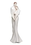 13 inch Two White Porcelain Figures Woman in Man's Embrace