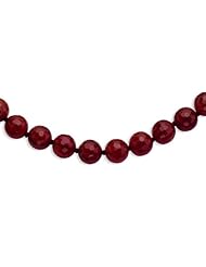 12-12.5mm Faceted Carnelian Necklace. 18in long Chain