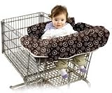Babe Ease Wee BE Organic Clean Shopper Shopping Cart Cover with Peace Signs, Brown