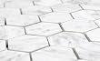CARRARA (CARRERA) MARBLE 1" HEXAGON POLISHED MOSAIC