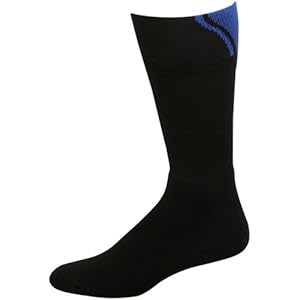 The Basket On-Court Crew Sock - Black/Royal Large