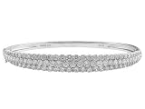 9.34CTW BELLA LUCE DIAMOND SIMULANT PLATINUM OVER STERLING SILVER BANGLE BRACELET