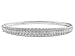 9.34CTW BELLA LUCE DIAMOND SIMULANT PLATINUM OVER STERLING SILVER BANGLE BRACELET