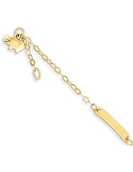 14k Hippo Child ID Bracelet Length 5.5"