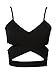 Choies Women's Cut Out Cross Spaghetti Strap Cropped Candy Color Vest