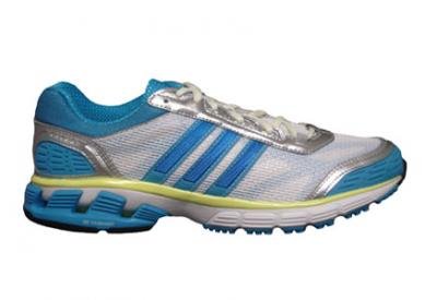 adidas Women's Galaxy Elite Running Shoe,Running White/Blue Beauty/Metallic Silver,9 M US