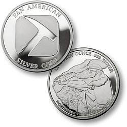 PAN AMERICAN 1 TROY OZ .9995 Silver Bullion Round
