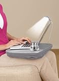 Laptop Desk with Built-In Cushion LED Light and Cup Holder