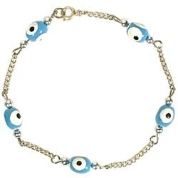 Evil Eye Bracelet - Light Blue
