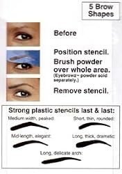 Eyebrowz Stencils to Darken and Shape with Wallet - Includes 5 Brow Shapes