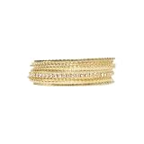 Gold Multi-texture Bangle Bracelet 10-Pack