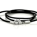 NEW - 2mm Soft Smooth Black Silky Rubber Cord Chain 20 inch Necklace with Sterling Silver Lobster Clasp