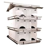 Birds Choice Starling Resistant Entrance Holes 3 Floor-12 Room Purple Martin House