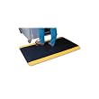 Anti-Fatigue Mat,Beveled Edge,2'x3',Yellow Border,Black