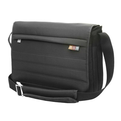 Padded FLIGHT Laptop Compartment Messenger Bag (Black) for Apple MacBook Air 13.3-inch Laptop