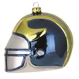 Michigan Wolverines Team Glass Helmet Ornament