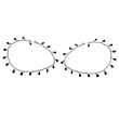 Ankle Chains Pair Garnet Gemstone Jewelry 10 Inches