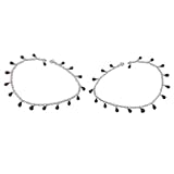 Ankle Chains Pair Garnet Gemstone Jewelry 10 Inches Ankle Chains Pair Garnet Gemstone Jewelry 10 Inches