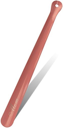 JC Cole Shoehorns - 16" Metal Mom Logo Shoe Horn - Made in the USA (Madison Pink-Silver Screen)