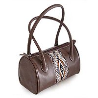 NOVICA Leather handbag Arrowhead