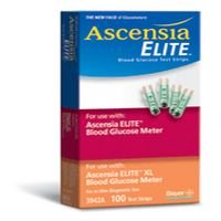 Ascensia Elite Blood Glucose Strips 3942 (Glucometer Elite Strips) - 100