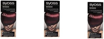 Beauty Set : 3 Units of Syoss Hair Color Dark Ruby Red No.5.89 115ml. [Free Facial Hair Epicare Spring A1Remover]