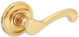 Baldwin 5445.030.LDM Classic Half Dummy Lever Entry Set, Polished Brass