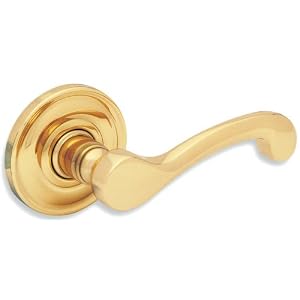 Baldwin 5445.030.RDM Classic Half Dummy Lever Entry Set, Polished Brass by Baldwin