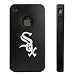 Apple iPhone 4 4S 4G Black Aluminum & Silicone Case Chicago White Sox