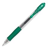 IMAGE OF Pilot G2 Retractable Gel Ink Rolling Ball Pens, Green Ink, Extra Fine Point, 12-Count, 31005