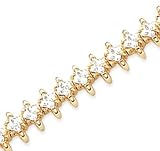 14k Yellow Gold Wing 4.70 Carat Diamond Tennis Bracelet