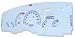 Nu Image White Gauge Face with Blue Numerals for 1993 - 1996 Chevrolet Camaro