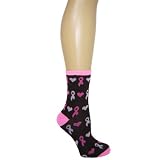Knextion提供 Apparel & Shoes Online Shop Ranking 9. Pink Ribbon Breast Cancer Awareness Relay for Life Brown Crew Socks Great for Fundraising Walk Survivor