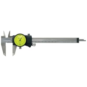 Mitutoyo 505-671, Dial Caliper, 0 - 150mm X 0.02mm, 2mm per Rev., Yellow Face by 
