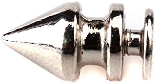 Tree Spike Studs and Spikes Metalic Screw Back Rivets for Leathercraft Punk DIY (100Pcs, Silver)