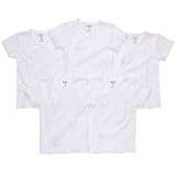 Carter's Unisex 5-Pack Side Snap T-Shirts (Sizes NB - 6M) - white, 3 months