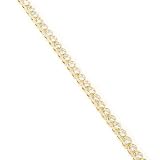 14K White or Yellow Gold 7.5 Milgrain Moissanite Bracelet
