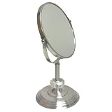 Aquatico Fidenza Double Face Adjustable 5X Pedestal Vanity Mirror, Straight Stem with... by 
