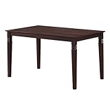 Walker Edison 60-Inch Wood Dining Table, Espresso