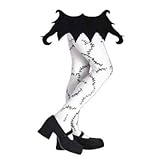 Stitched Child Tights, Black and White, One Size