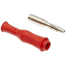 Cal Test Electronics CT3276 DIY In-Line Flex Solderless Banana Plug, 36 Amp, Red (Pack of 10)